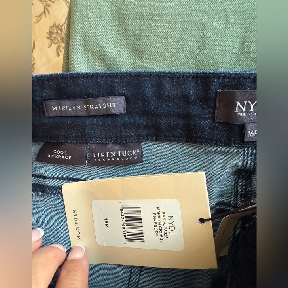 New NYDJ Marilyn Straight Crop Denim Jeans Women’s size 16P 16 Petite Rhapsody - Picture 6 of 6